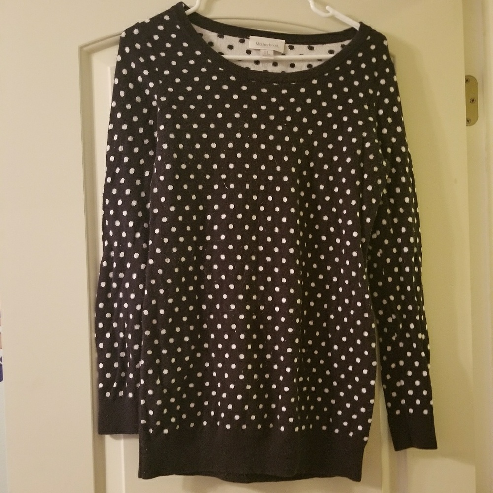 Motherhood maternity polka dot sweater